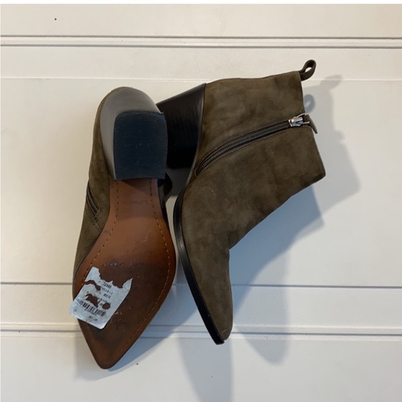 New Linea Paolo Sevilla II Suede Bootie Dark Olive 7 - Picture 5 of 7